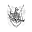 Leviathan Cross tattoo design idea