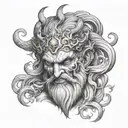god HADES tattoo design idea