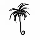 a phoenix and a palm tree tattoo design idea
