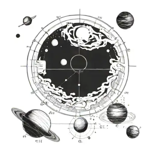 I want a tattoo that shows the solar system map printed in the voyager that references the universe and interstellar mov tattoo design idea