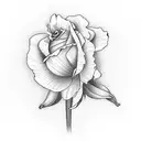 jonquil daffodil rose bouquet  tattoo design idea