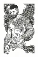 drake under the chest tattoo tattoo design idea