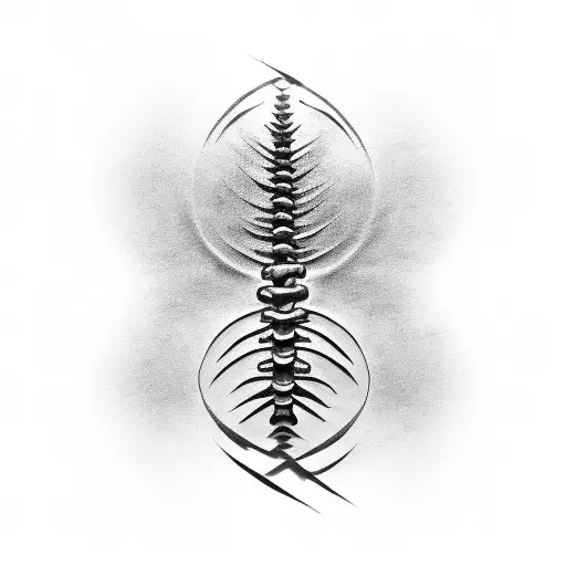 A symbolic representation of the client's spine intertwined with gaming elements tattoo design idea