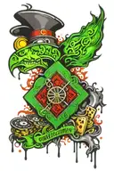 Gambling your life tattoo design idea