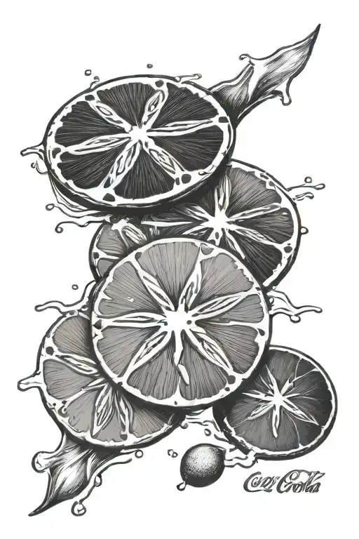 Coca Cola sand dollar tattoo design idea