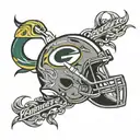 Green Bay Packers and el camino  tattoo design idea