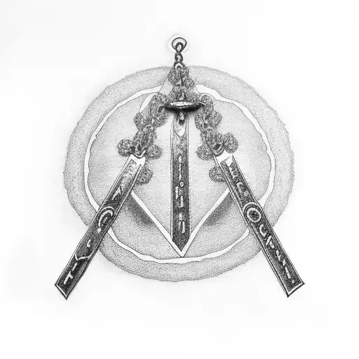 rosary with cursive names of family tattoo design idea