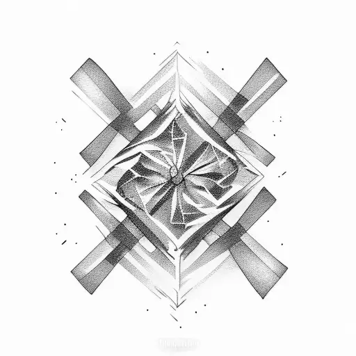 shattered glass  tattoo design idea