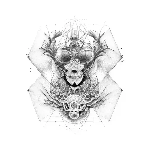 Technologie and matrix tattoo design idea