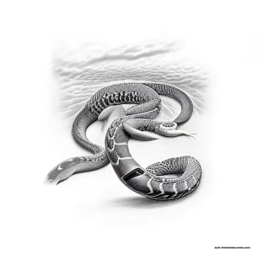 anaconda going from the shoulder to the hand tattoo design idea