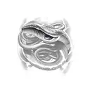 anaconda going from the shoulder to the hand tattoo design idea