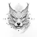 Cuervo con sol rojo detras tattoo design idea