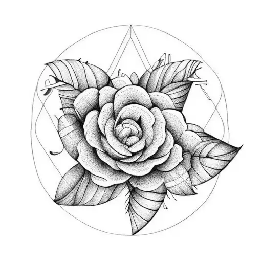 Botanical illustrations and natural landscapes tattoo design idea