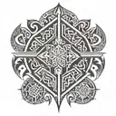 Polynesian tribal patterns inspired tattoo featuring tattoo design idea