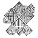 Polynesian tribal patterns inspired tattoo featuring tattoo design idea