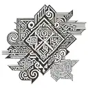 Polynesian tribal patterns inspired tattoo featuring tattoo design idea