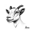 a rebel goat tattoo design idea