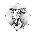 a rebel goat tattoo design idea