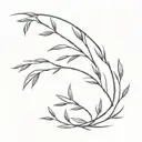 willow branch tattoo design idea