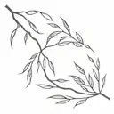 willow branch tattoo design idea