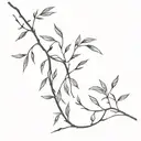 willow branch tattoo design idea