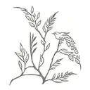 willow branch tattoo design idea
