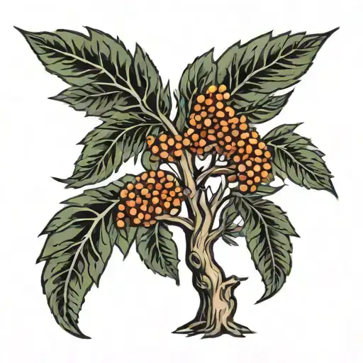 Ash tree tattoo design idea