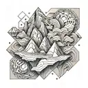 geology formations carrying tattoo design idea