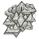 geology formations carrying tattoo design idea