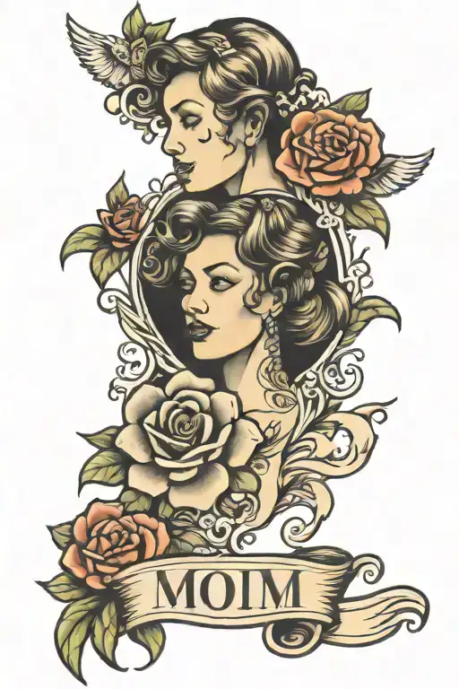 mom memorial tattoo design idea