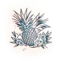 Pineapple tattoo design idea