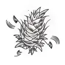Pineapple tattoo design idea