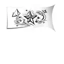 a star with clouds on it  tattoo design idea