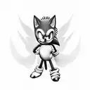 sonic shadow tattoo design idea