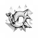 sonic shadow tattoo design idea