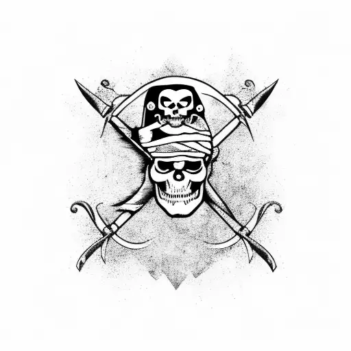 pirate flag tribal tattoo