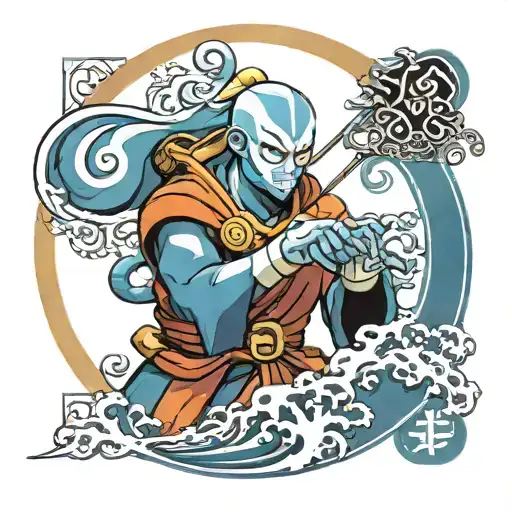 Inspired from avatar the last airbender. Please create a logo or a banner of somebody who would be a bone bender. (Bendi tattoo design idea