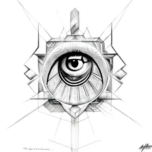 Hawk. Illuminati eye. Ak_47 Black widow spider  tattoo design idea