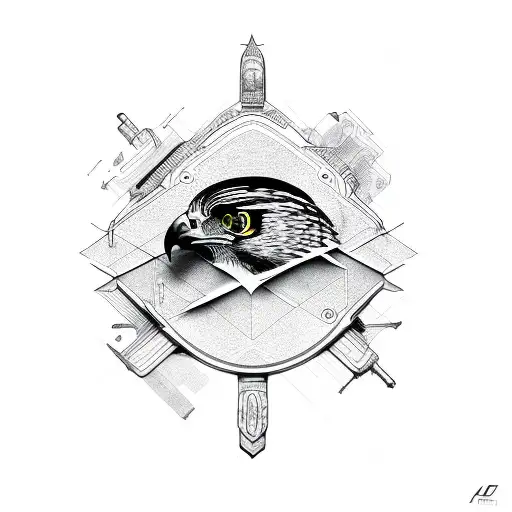 Hawk. Ak_47 tattoo design idea