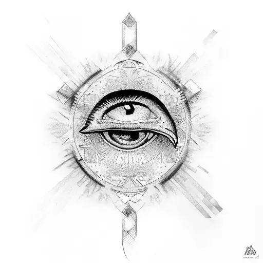 Hawk. Illuminati eye. Ak_47 Black widow spider  tattoo design idea