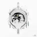 Hawk. Ak_47 tattoo design idea
