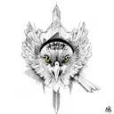 Hawk. Ak_47 tattoo design idea