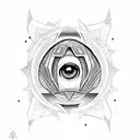 Hawk. Illuminati eye. Ak_47 Black widow spider  tattoo design idea