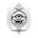 Hawk. Illuminati eye. Ak_47 Black widow spider  tattoo design idea