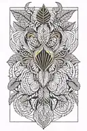 Crochet and Maranta tattoo design idea