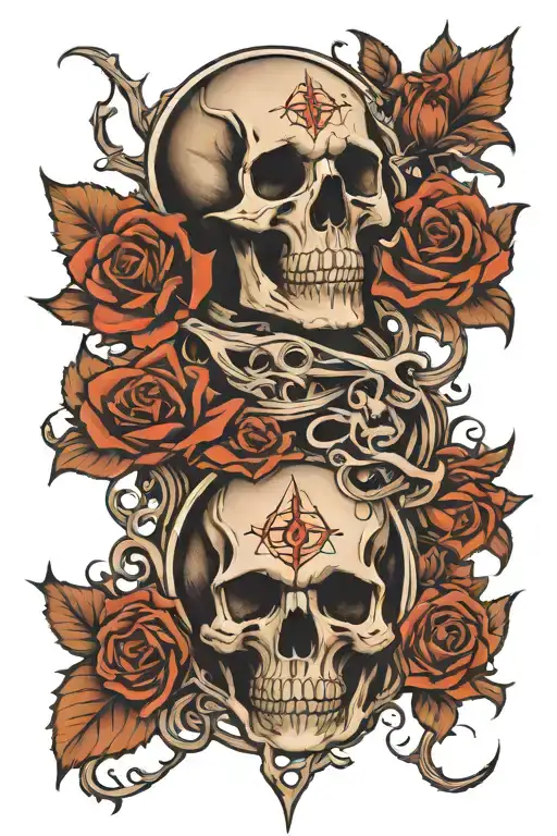 Father & Son, gratitude, Death, Life symbol tattoo design idea