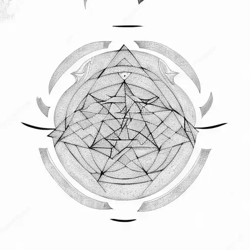 witchcraft sigil tattoo design idea