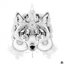 hindusim with flute and chakra and wolf and snake tattoo design idea