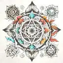 7 chakra  tattoo design idea