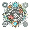 7 chakra  tattoo design idea